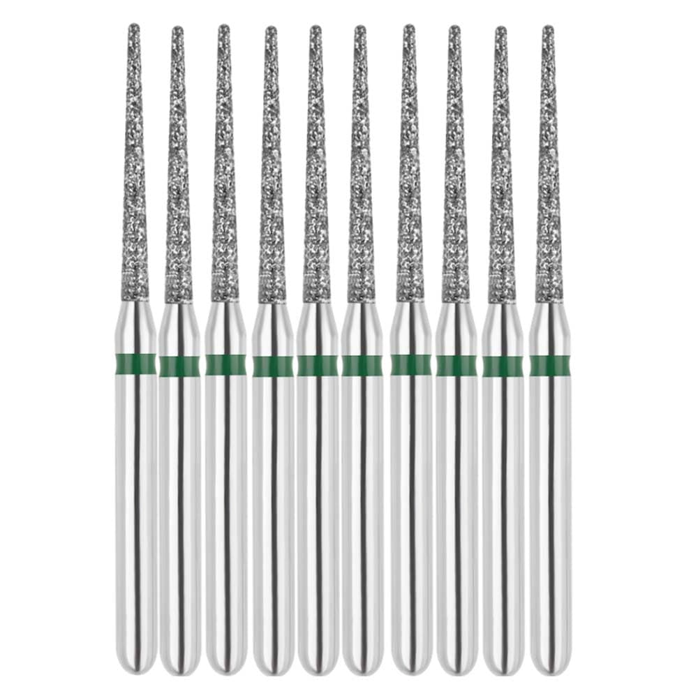 Vakker FG #850.010 Coarse Grit Round End Taper Diamond Bur, 10/Pack - Vakker FG #850.010 Coarse Grit Round End Taper Diamond Bur, 10/Pk - Image 1