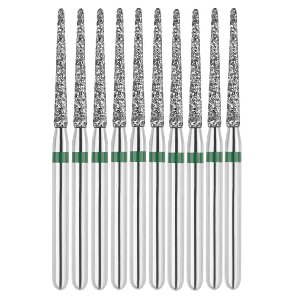 Vakker FG #850.012 Coarse Grit Round End Taper Diamond Bur, 10/Pk - Vakker FG #850.012 Coarse Grit Round End Taper Diamond Bur, 10/Pk - Image 1