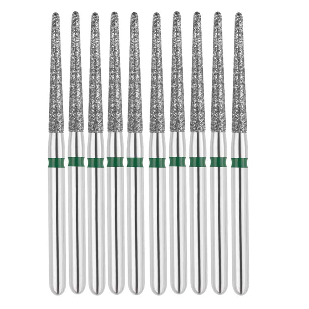 Vakker FG #850.014 Coarse Grit Round End Taper Diamond Bur, 10/Pk - Vakker FG #850.014 Coarse Grit Round End Taper Diamond Bur, 10/Pk - Image 1