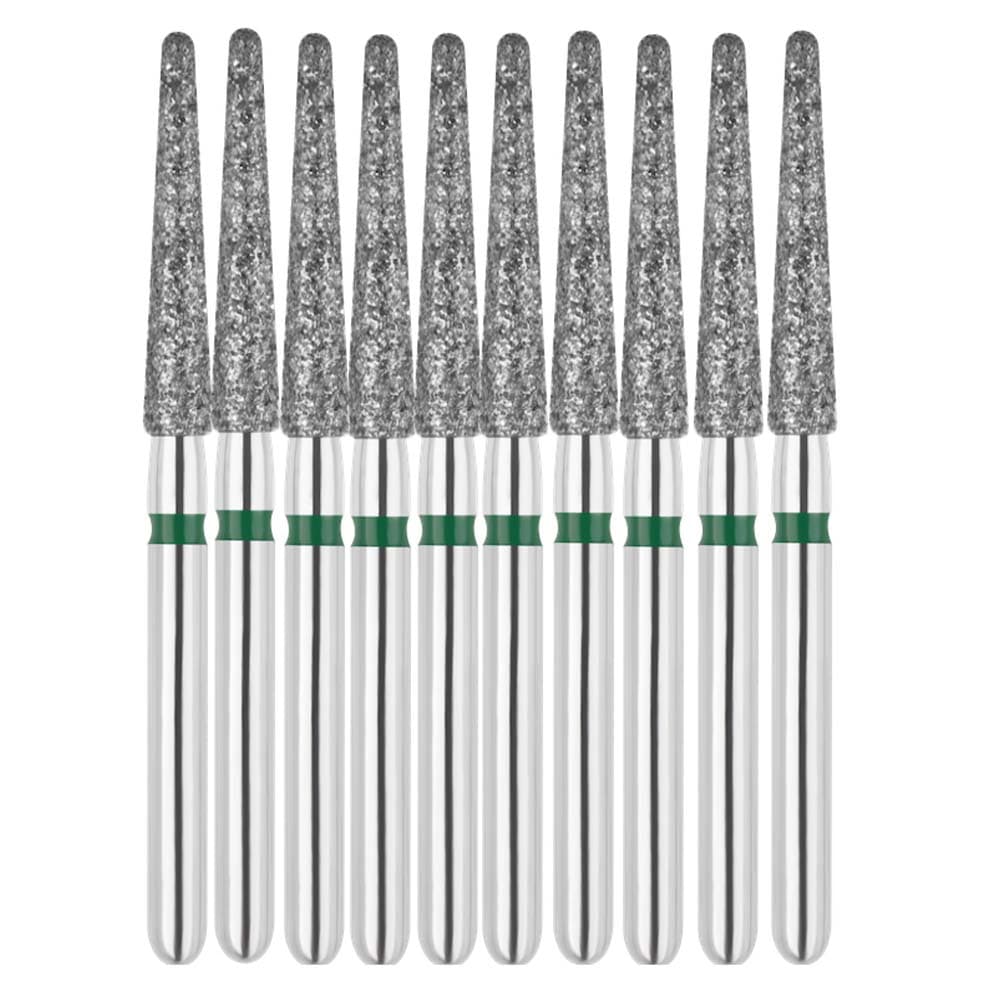 Vakker FG #850.018 Coarse Grit Round End Taper Diamond Bur, 10/Pack - Vakker FG #850.018 Coarse Grit Round End Taper Diamond Bur, 10/Pk - Image 1