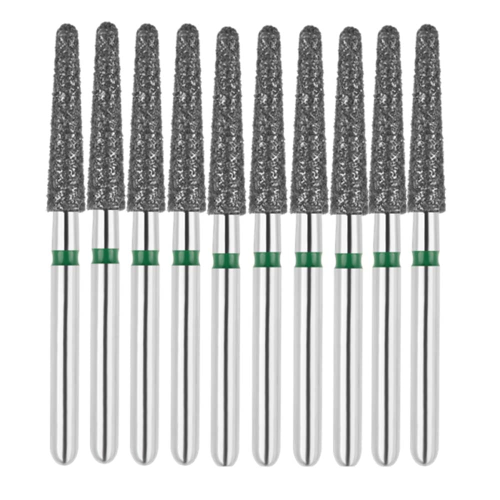 Vakker FG #850.021 Coarse Grit Round End Taper Diamond Bur, 10/Pack - Vakker FG #850.021 Coarse Grit Round End Taper Diamond Bur, 10/Pk - Image 1