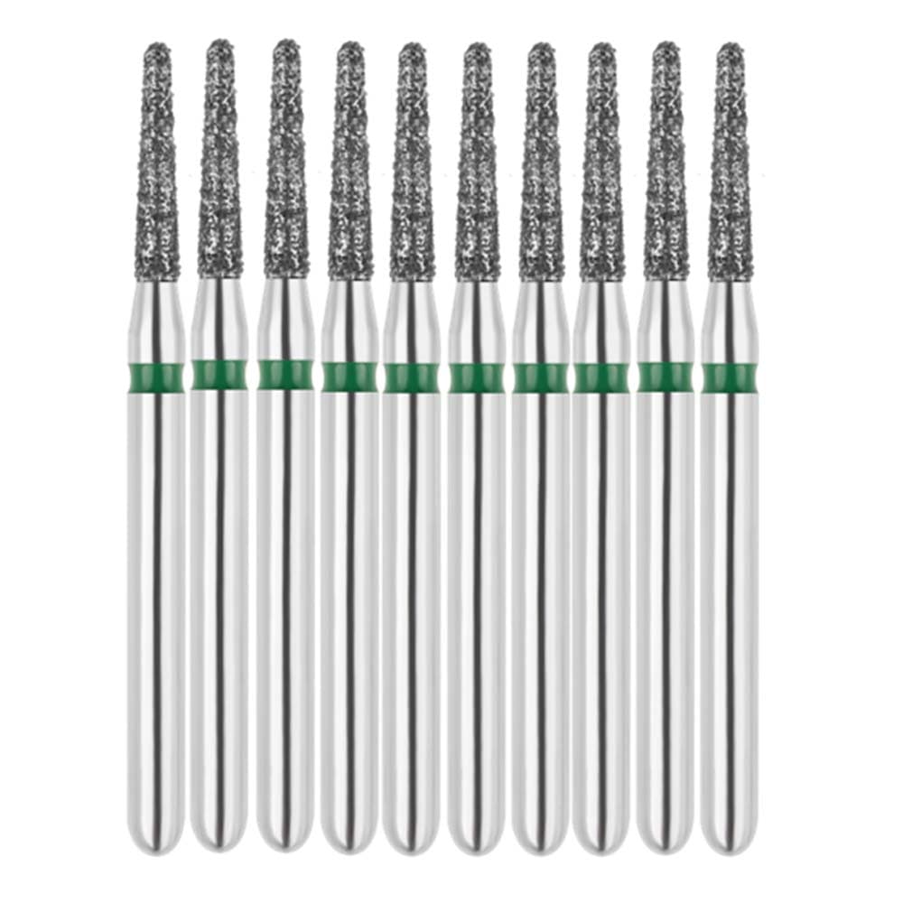 Vakker FG #855.012 Coarse Grit Round End Taper Diamond Bur, 10/Pk - Vakker FG #855.012 Coarse Grit Round End Taper Diamond Bur, 10/Pk - Image 1