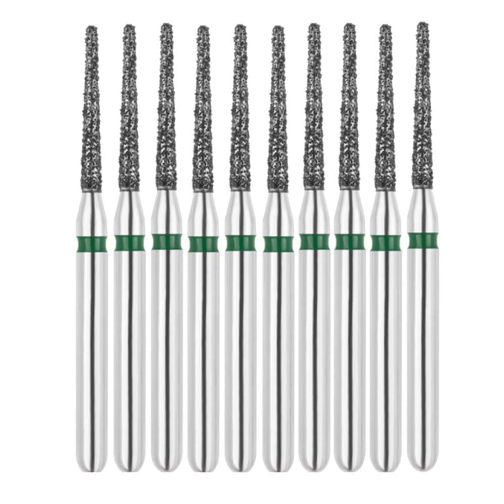 Vakker FG #856.010 Coarse Grit Round End Taper Diamond Bur, 10/Pk - Vakker FG #856.010 Coarse Grit Round End Taper Diamond Bur, 10/Pk - Image 1