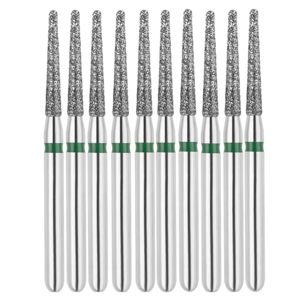Vakker FG #856.012 Coarse Grit Round End Taper Diamond Bur, 10/Pk - Vakker FG #856.012 Coarse Grit Round End Taper Diamond Bur, 10/Pk - Image 1