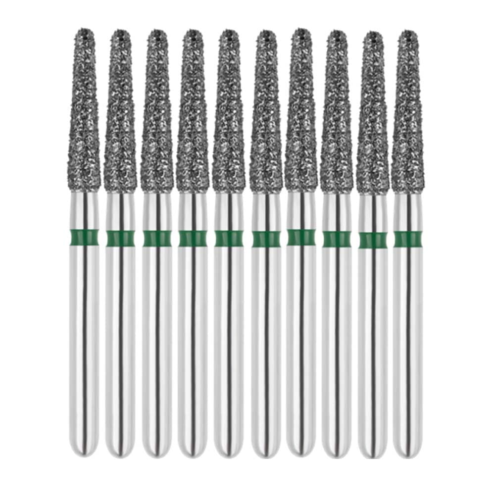Vakker FG #856.018 Coarse Grit Round End Taper Diamond Bur, 10/Pk - Vakker FG #856.018 Coarse Grit Round End Taper Diamond Bur, 10/Pk - Image 1