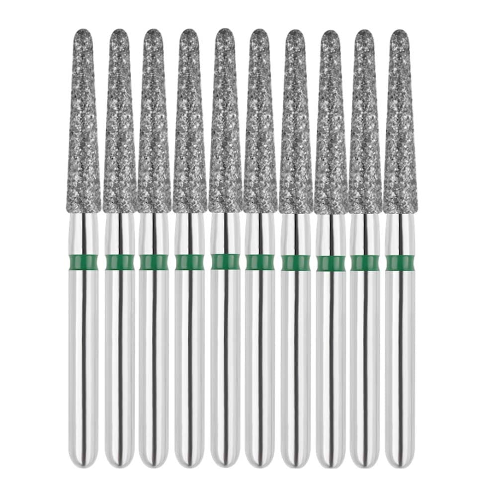 Vakker FG #856L.018 Coarse Grit Round End Taper Diamond Bur, 151 µm, 1.8 mm Head Diameter, 10/Pk - Vakker FG #856L.018 Coarse Grit Round End Taper Diamond Bur, 10/Pk - Image 1