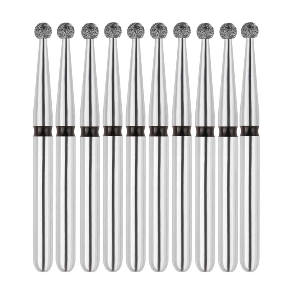 Vakker FG #801.012 Super Coarse Grit Round Diamond Bur, 1.2mm Head, 19mm Overall Length, 10/Pk - Vakker FG #801.012 Super Coarse Grit Round Diamond Bur, 10/Pk - Image 1