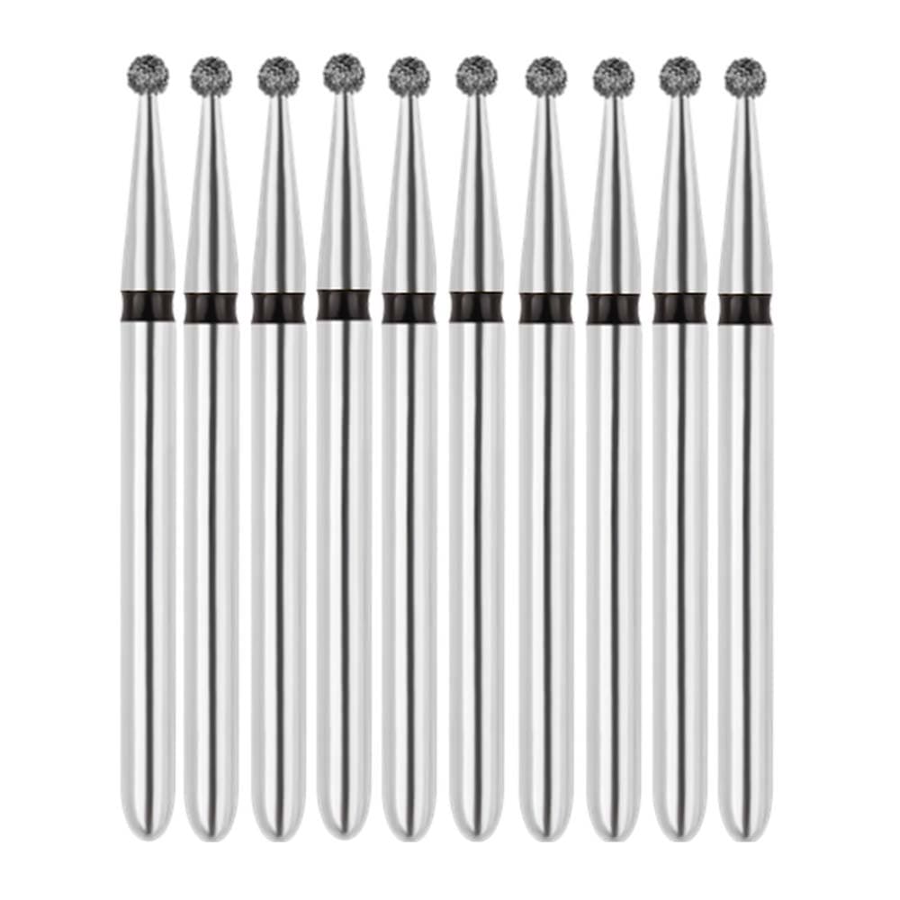 Vakker FG #801L.012 Super Coarse Grit Round Diamond Bur, 181 µm, Head Diameter 1.2 mm, 10/Pk - Vakker FG #801L.012 Super Coarse Grit Round Diamond Bur, 10/Pk - Image 1