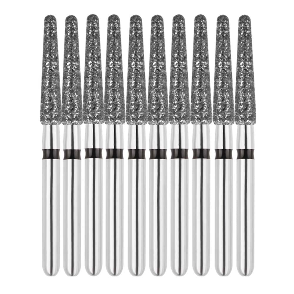 Vakker FG #856L.018 Super Coarse Grit Round End Taper Diamond Bur, 10/Pack - Vakker FG #856L.018 Super Coarse Grit Round End Taper Diamond Bur, 10/Pk - Image 1