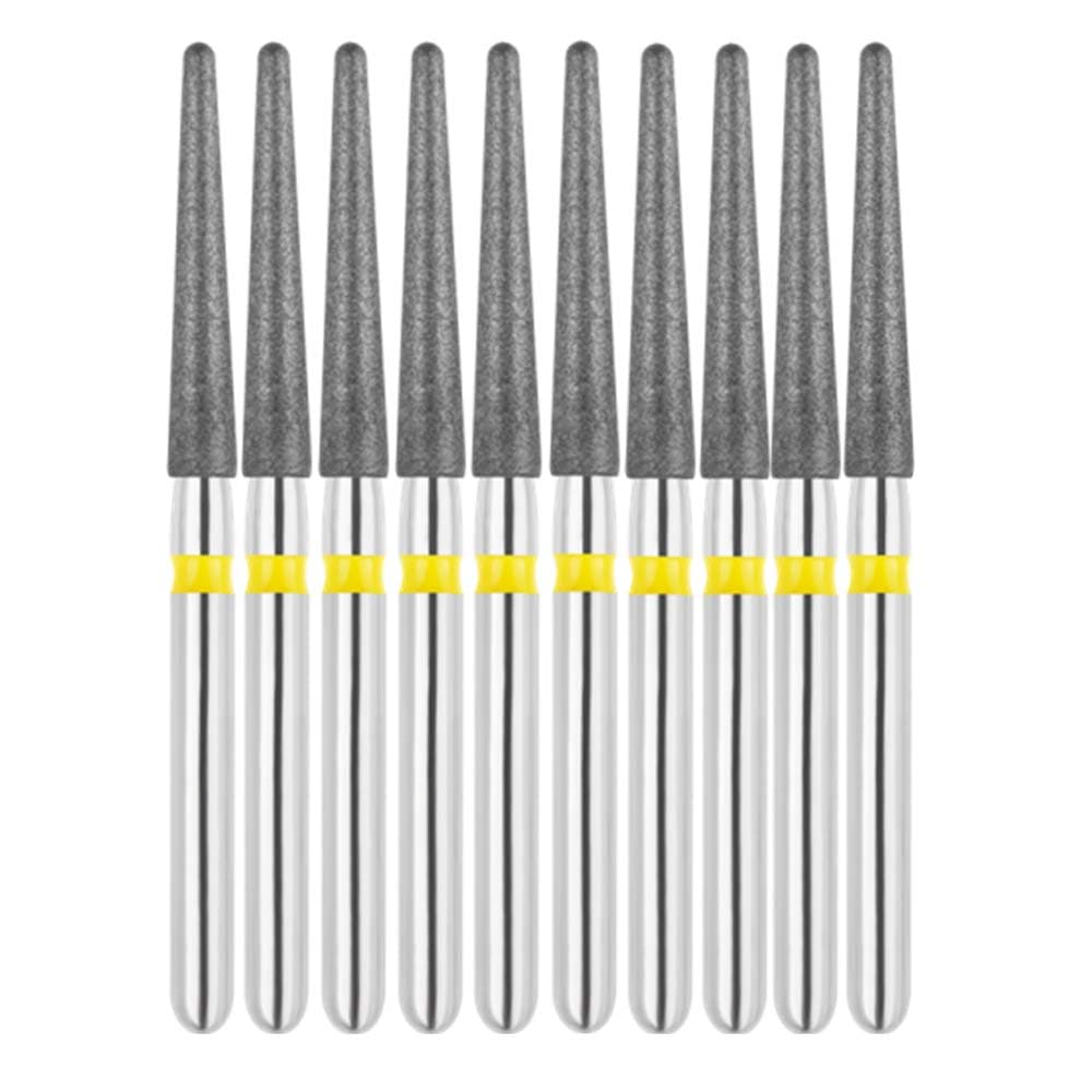 Vakker FG #850.018 Super Fine Grit Round End Taper Diamond Bur, 28µm, 10/Pk - Vakker FG #850.018 Super Fine Grit Round End Taper Diamond Bur, 10/Pk - Image 1