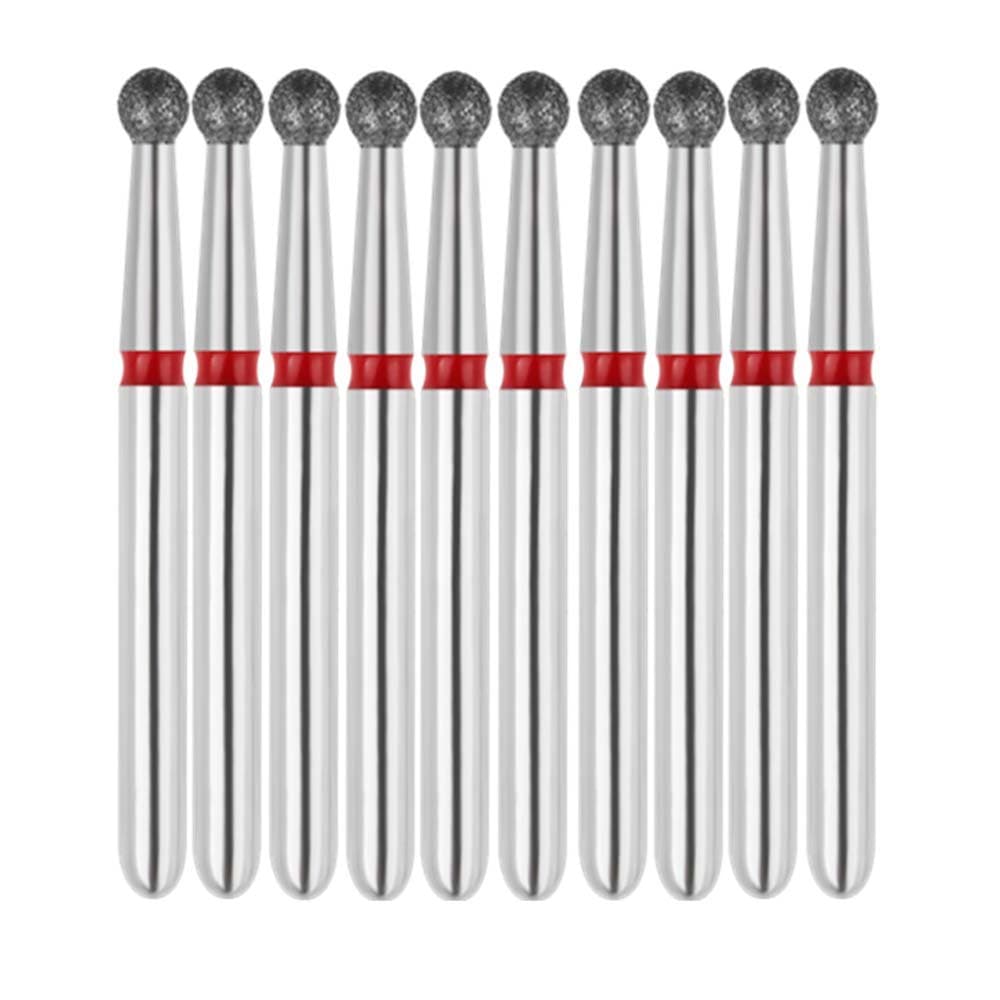 Vakker FG #801.018 Fine Grit Round Diamond Bur, 1.8mm Head, 10/Pk - Vakker FG #801.018 Fine Grit Round Diamond Bur, 10/Pk - Image 1