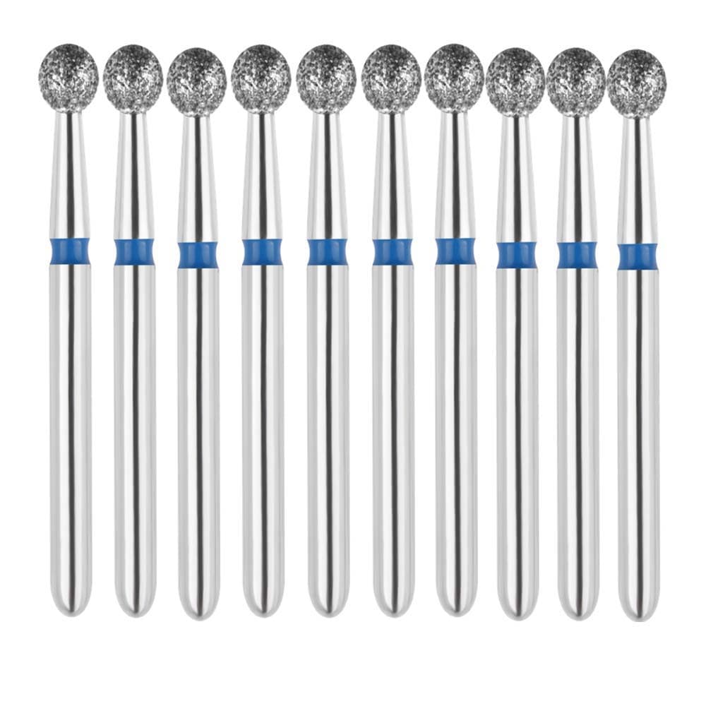 Vakker FG #801.023 Fine Grit Round Diamond Bur, 2.3mm Head, 10/Pk - Vakker FG #801.023 Fine Grit Round Diamond Bur, 10/Pk - Image 1