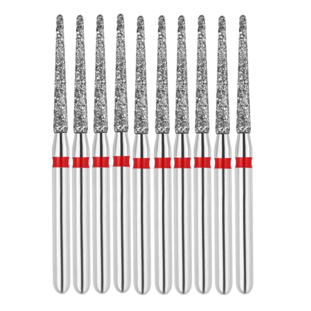 Vakker FG #850.012 Fine Grit Round End Taper Diamond Bur, 10/Pk - Vakker FG #850.012 Fine Grit Round End Taper Diamond Bur, 10/Pk - Image 1