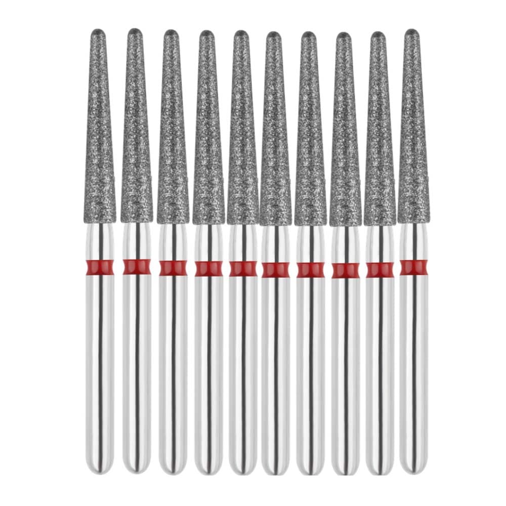 Vakker FG #850.018 Fine Grit Round End Taper Diamond Bur, 10/Pk - Vakker FG #850.018 Fine Grit Round End Taper Diamond Bur, 10/Pk - Image 1