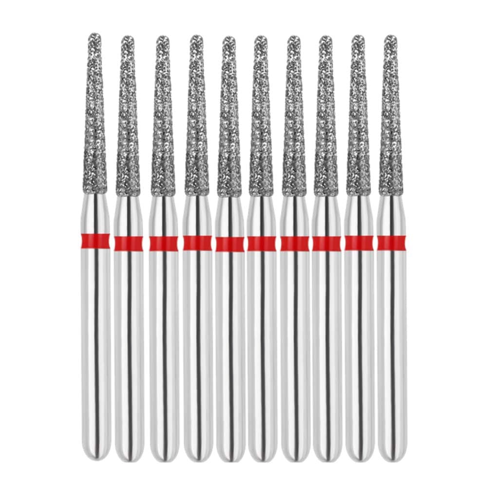 Vakker FG #856.012 Fine Grit Round End Taper Diamond Bur, 10/Pk - Vakker FG #856.012 Fine Grit Round End Taper Diamond Bur, 10/Pk - Image 1