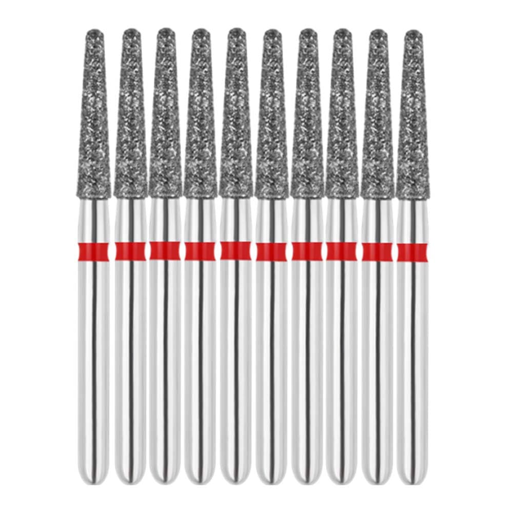 Vakker FG #856.016 Fine Grit Round End Taper Diamond Bur, 1.6mm Head, 10/Pk - Vakker FG #856.016 Fine Grit Round End Taper Diamond Bur, 10/Pk - Image 1
