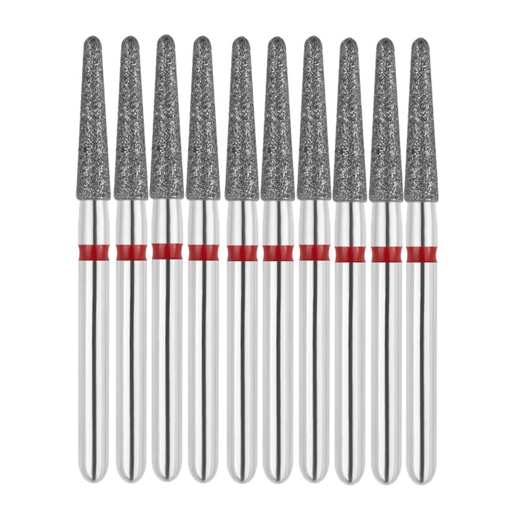 Vakker FG #856.018 Fine Grit Round End Taper Diamond Bur, 10/Pk - Vakker FG #856.018 Fine Grit Round End Taper Diamond Bur, 10/Pk - Image 1
