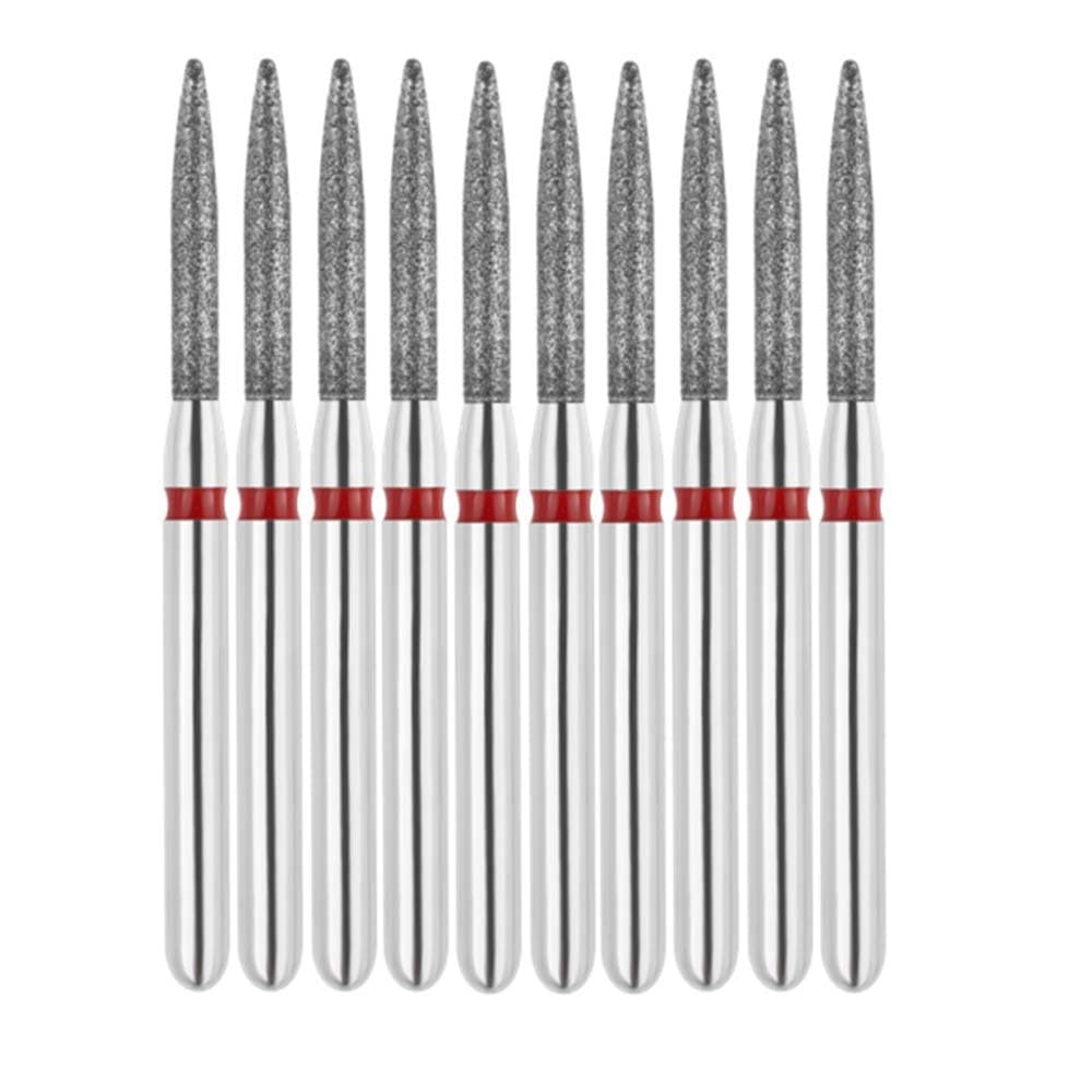 Vakker FG #888.012 Fine Grit Flame Shaped Diamond Bur, 10/Pk - Vakker FG #888.012 Fine Grit Flame Shaped Diamond Bur, 10/Pk - Image 1