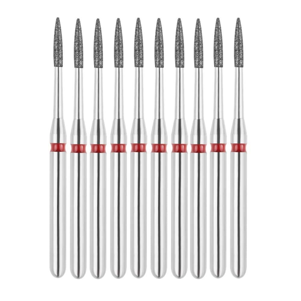 Vakker FG #889.010 Fine Grit Flame Shaped Diamond Bur, 10/Pk - Vakker FG #889.010 Fine Grit Flame Shaped Diamond Bur, 10/Pk - Image 1