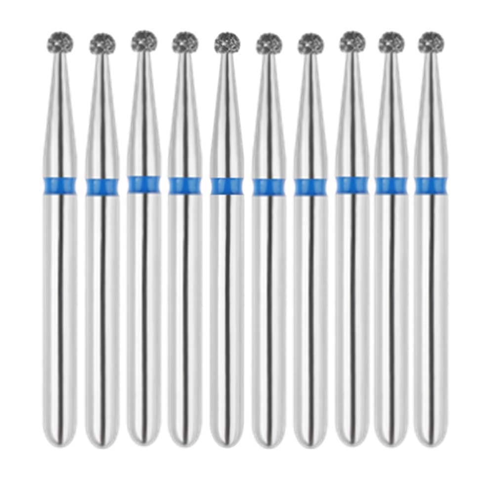 Vakker FG #801.012 Medium Grit Round Diamond Bur, 10/Pk - Vakker FG #801.012 Medium Grit Round Diamond Bur, 10/Pk - Image 1