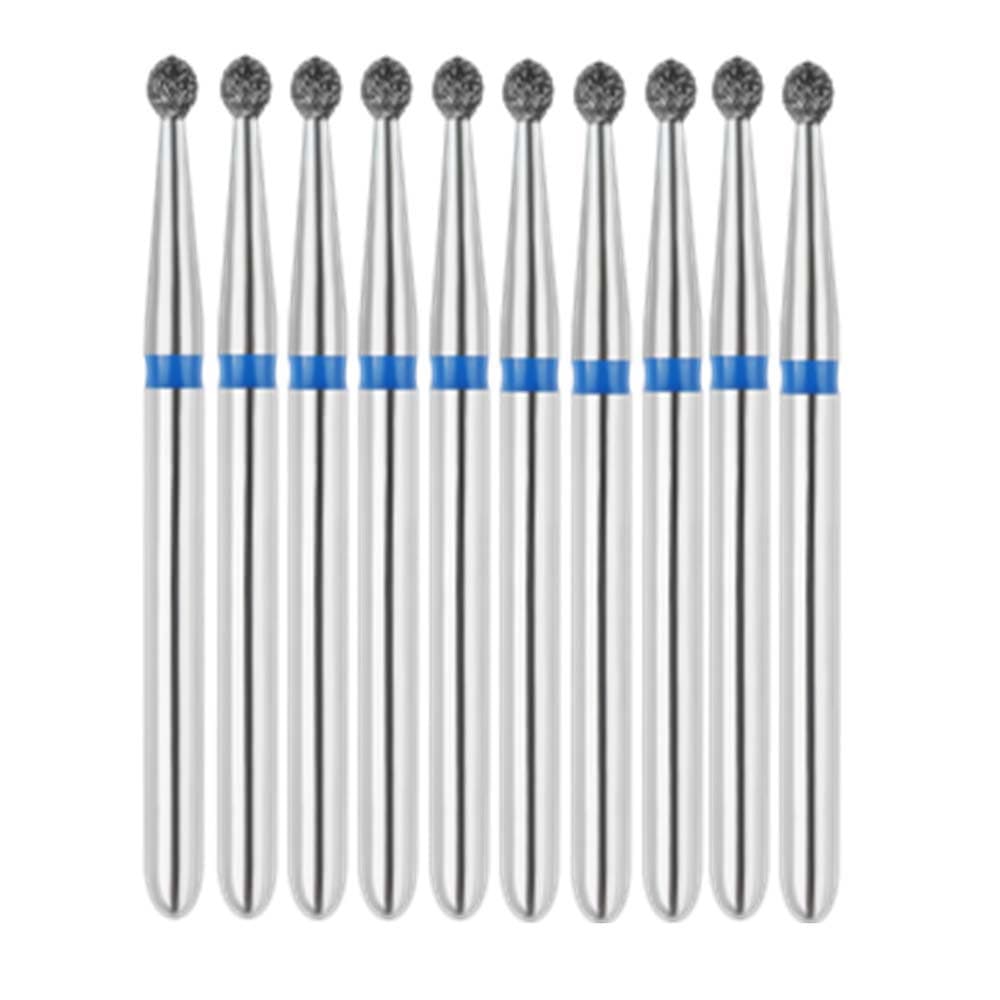 Vakker FG #801.016 Medium Grit Round Diamond Bur, 10/Pk - Vakker FG #801.016 Medium Grit Round Diamond Bur, 10/Pk - Image 1
