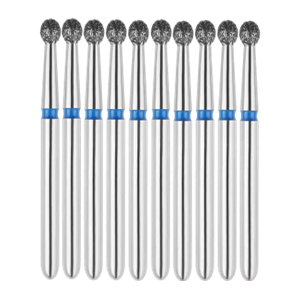Vakker FG #801.018 Medium Grit Round Diamond Bur, 10/Pk - Vakker FG #801.018 Medium Grit Round Diamond Bur, 10/Pk - Image 1