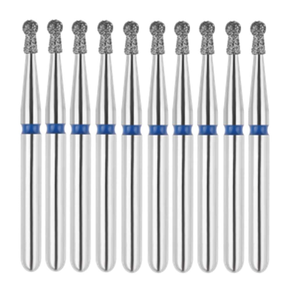 Vakker FG #802.012 Medium Grit Round with Collar Diamond Bur, 1.2mm Head, 10/Pk - Vakker FG #802.012 Medium Grit Round with Collar Diamond Bur, 10/Pk - Image 1