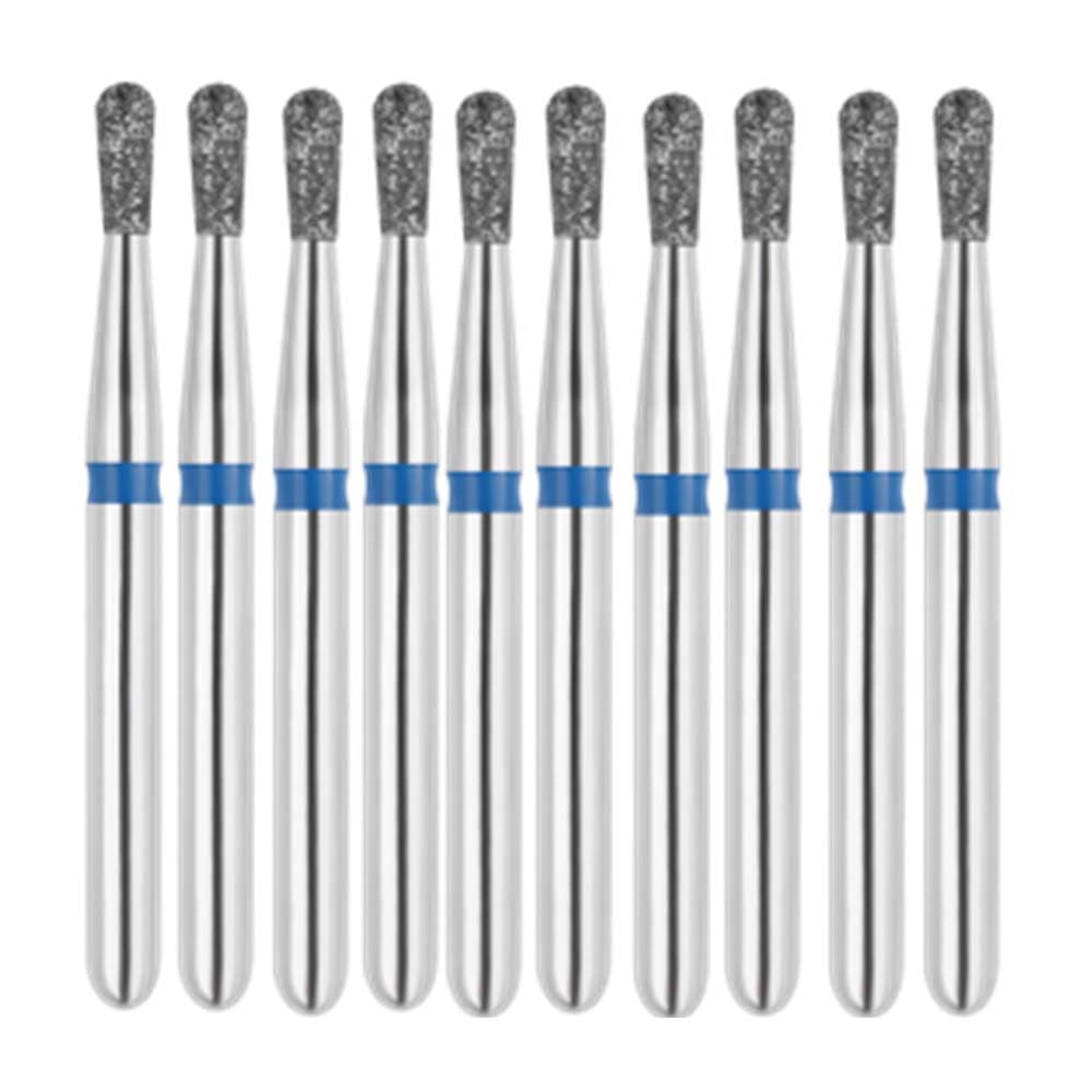 Vakker FG #830.012 Medium Grit Pear Shaped Diamond Bur, 10/Pack - Vakker FG #830.012 Medium Grit Pear Shaped Diamond Bur, 10/Pk - Image 1