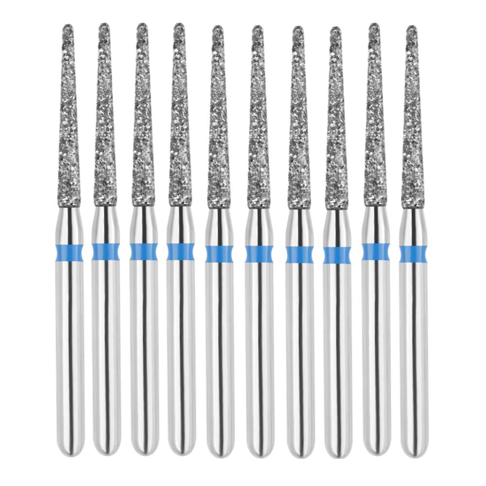 Vakker FG #850.012 Medium Grit Round End Taper Diamond Bur, 10/Pk - Vakker FG #850.012 Medium Grit Round End Taper Diamond Bur, 10/Pk - Image 1