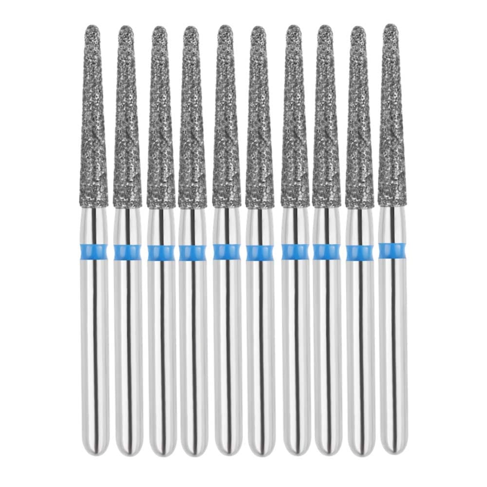 Vakker FG #850.016 Medium Grit Round End Taper Diamond Bur, 10/Pk - Vakker FG #850.016 Medium Grit Round End Taper Diamond Bur, 10/Pk - Image 1