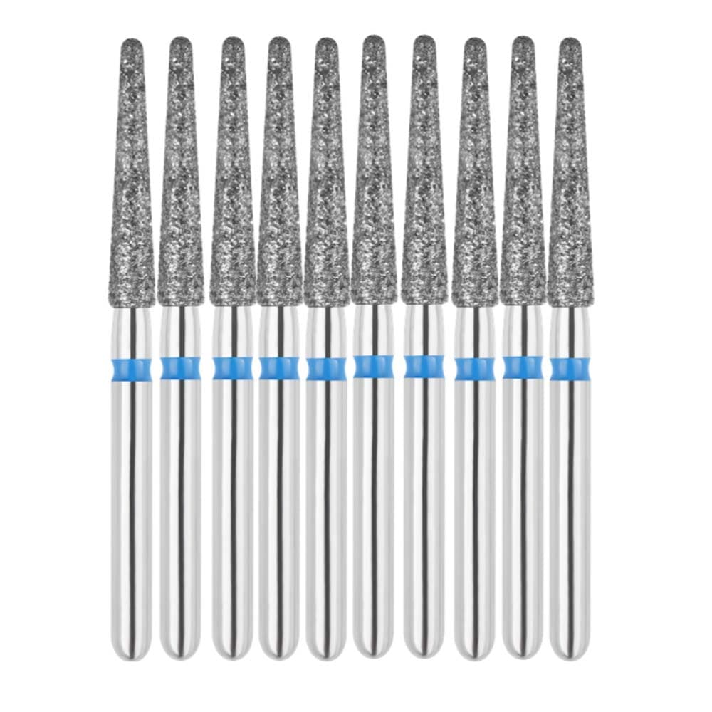 Vakker FG #850.018 Medium Grit Round End Taper Diamond Bur, 10/Pk - Vakker FG #850.018 Medium Grit Round End Taper Diamond Bur, 10/Pk. - Image 1