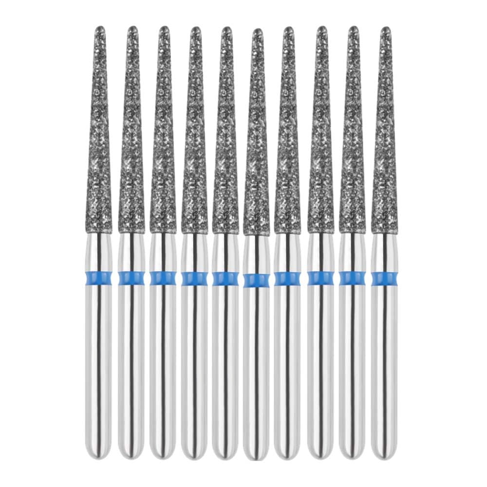 Vakker FG #856L.014 Medium Grit Round End Taper Diamond Bur, 1.4mm Head, 10/Pk - Vakker FG #856L.014 Medium Grit Round End Taper Diamond Bur, 10/Pk - Image 1