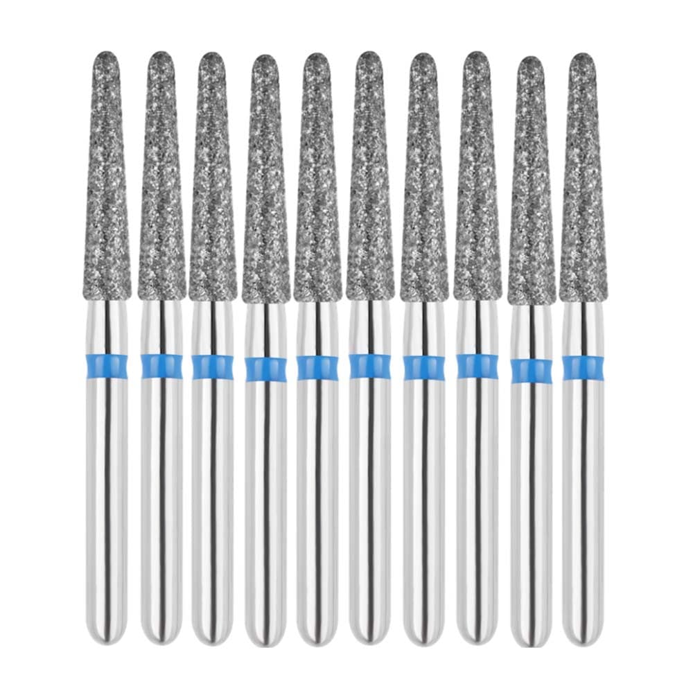 Vakker FG #856L.018 Medium Grit Round End Taper Diamond Bur, 10/Pk - Vakker FG #856L.018 Medium Grit Round End Taper Diamond Bur, 10/Pk - Image 1