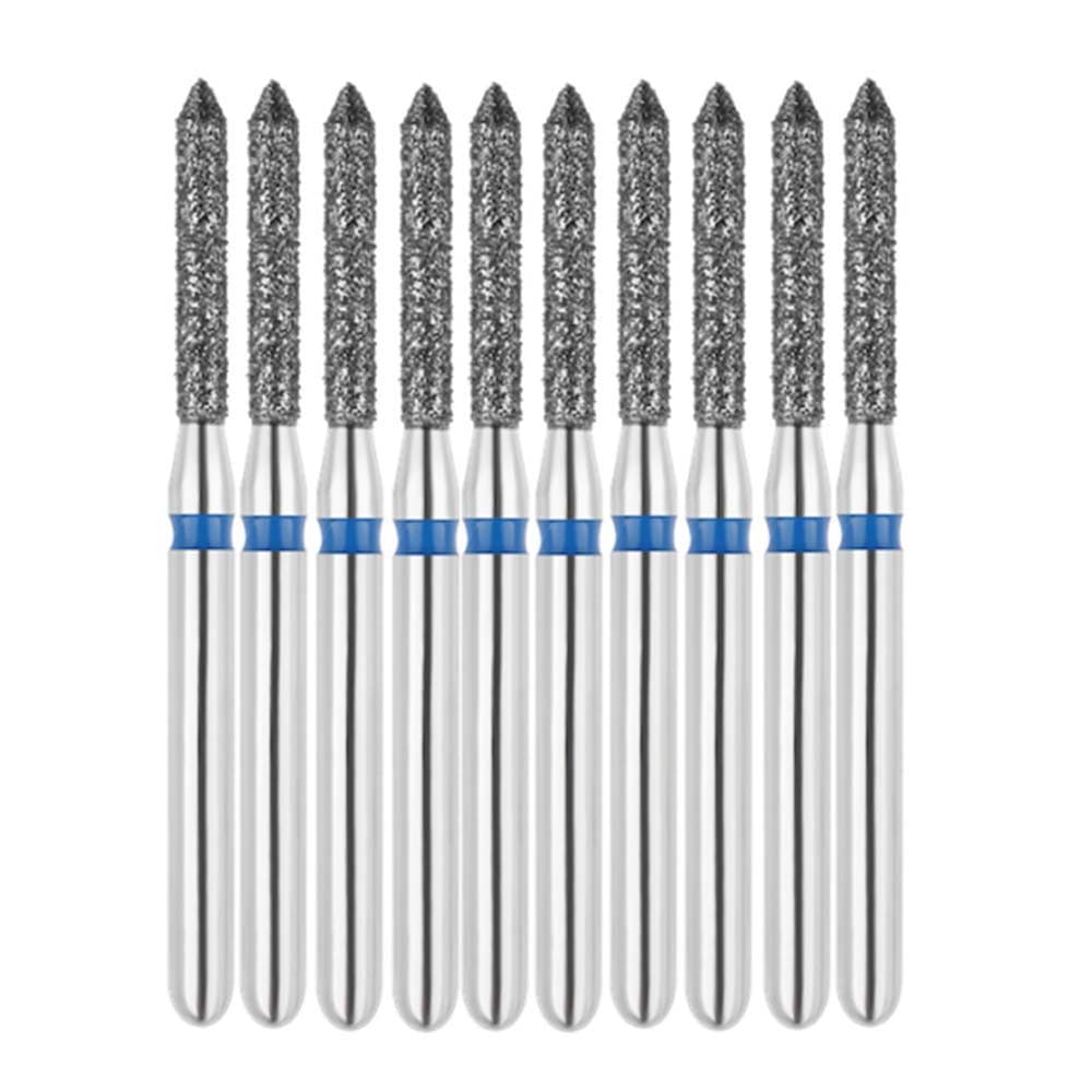 Vakker FG #889.010 Medium Grit Flame Shaped Diamond Bur, 10/Pk - Vakker FG #889.010 Medium Grit Flame Shaped Diamond Bur, 10/Pk - Image 1