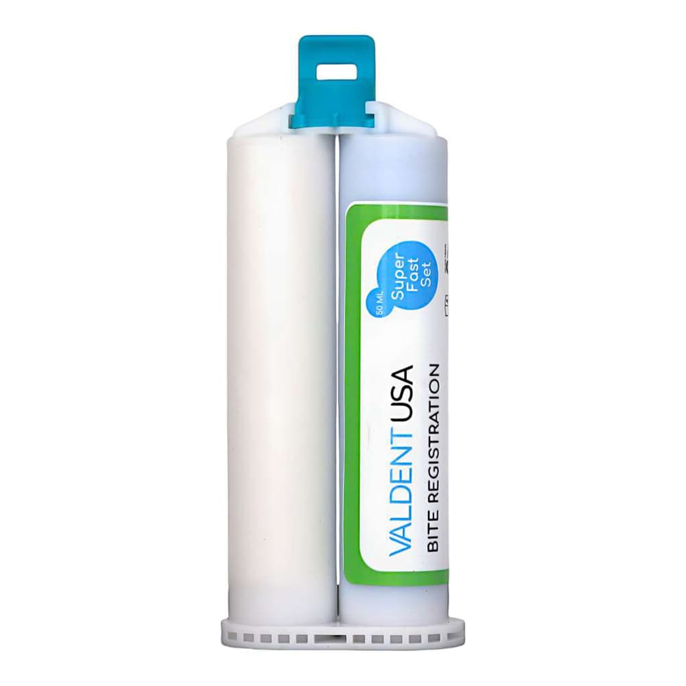 Valdent USA Bite Registration Material, Super Fast Set, Mint Flavored, 50mL Cartridges, 2/Pk - Valdent USA Bite Registration Material Super Fast Set, Mint Flavored, 50mL Cartridges, 2/Pk - Image 1