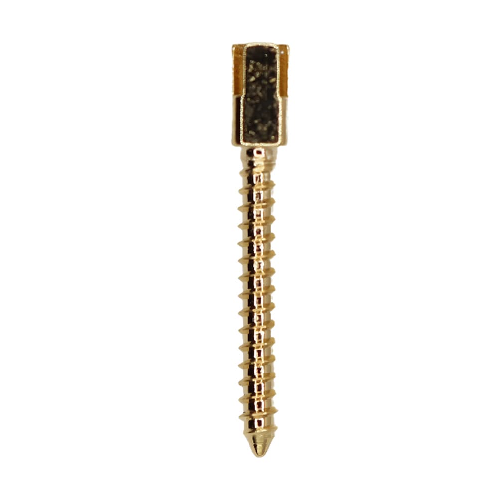 Valdent USA Gold-Plated Screw Post Refill, L3, #3 Long 11.8mm, 12/Pk - Valdent USA Gold-Plated Screw Post Refill - L3, #3 Long 11.8mm, 12/Pk - Image 1