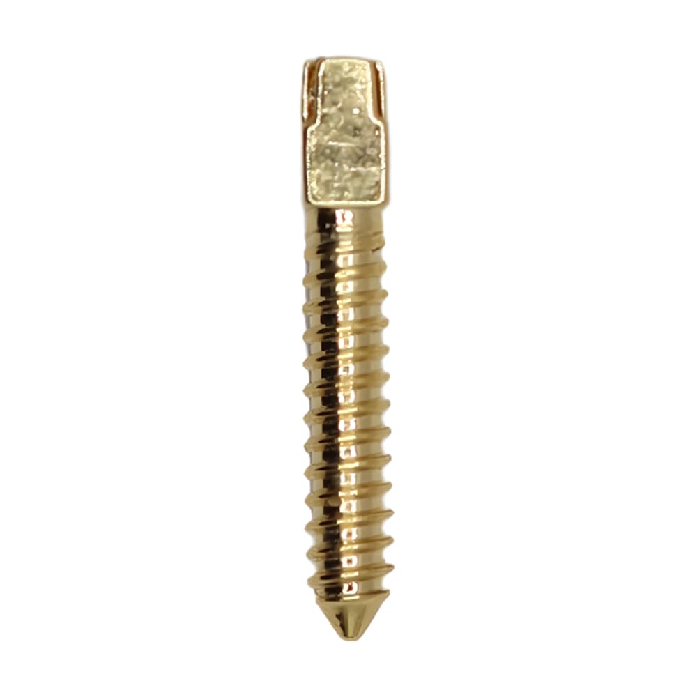 Valdent USA Gold-Plated Screw Post Refill, #6 Long 11.8mm, 12/Pk - Valdent USA Gold-Plated Screw Post Refill - L6, #6 Long 11.8mm, 12/Pk - Image 1