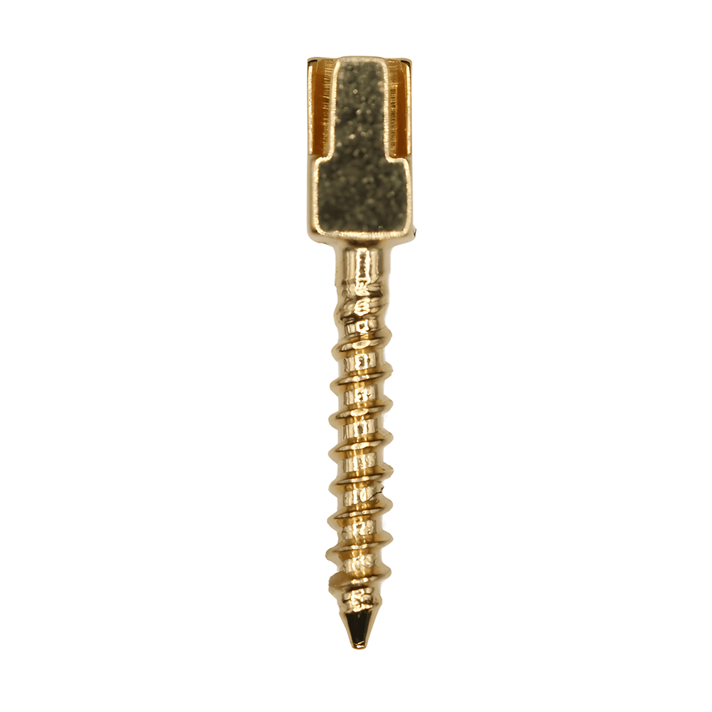 Valdent USA Gold-Plated Screw Post Refill, M1, #1 Medium 9.3mm, 12/Pk - Valdent USA Gold-Plated Screw Post Refill - M1, #1 Medium 9.3mm, 12/Pk - Image 1
