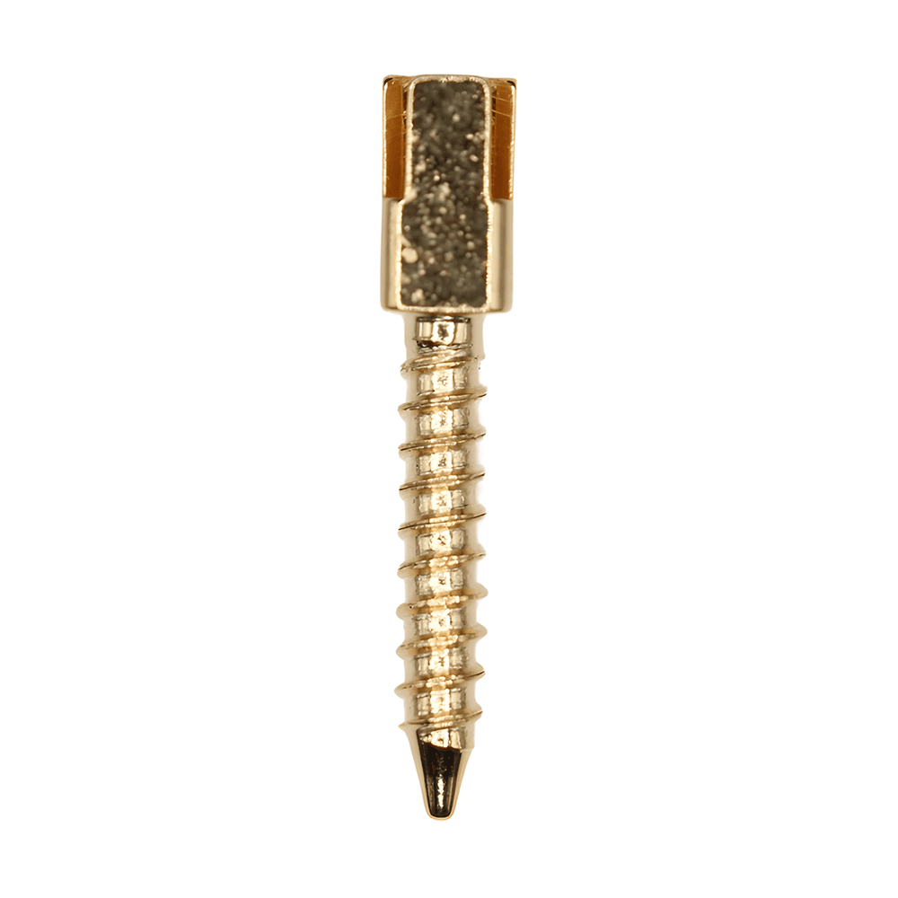 Valdent USA Gold-Plated Screw Post Refill, M2, #2 Medium 9.3mm, 12/Pk - Valdent USA Gold-Plated Screw Post Refill - M2, #2 Medium 9.3mm, 12/Pk - Image 1