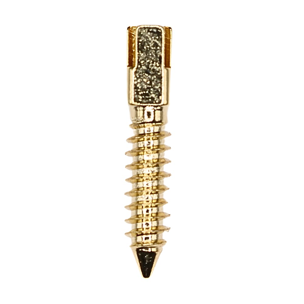 Valdent USA Gold-Plated Screw Post Refill, M6, #6 Medium 9.3mm, 12/Pk - Valdent USA Gold-Plated Screw Post Refill - M6, #6 Medium 9.3mm, 12/Pk - Image 1