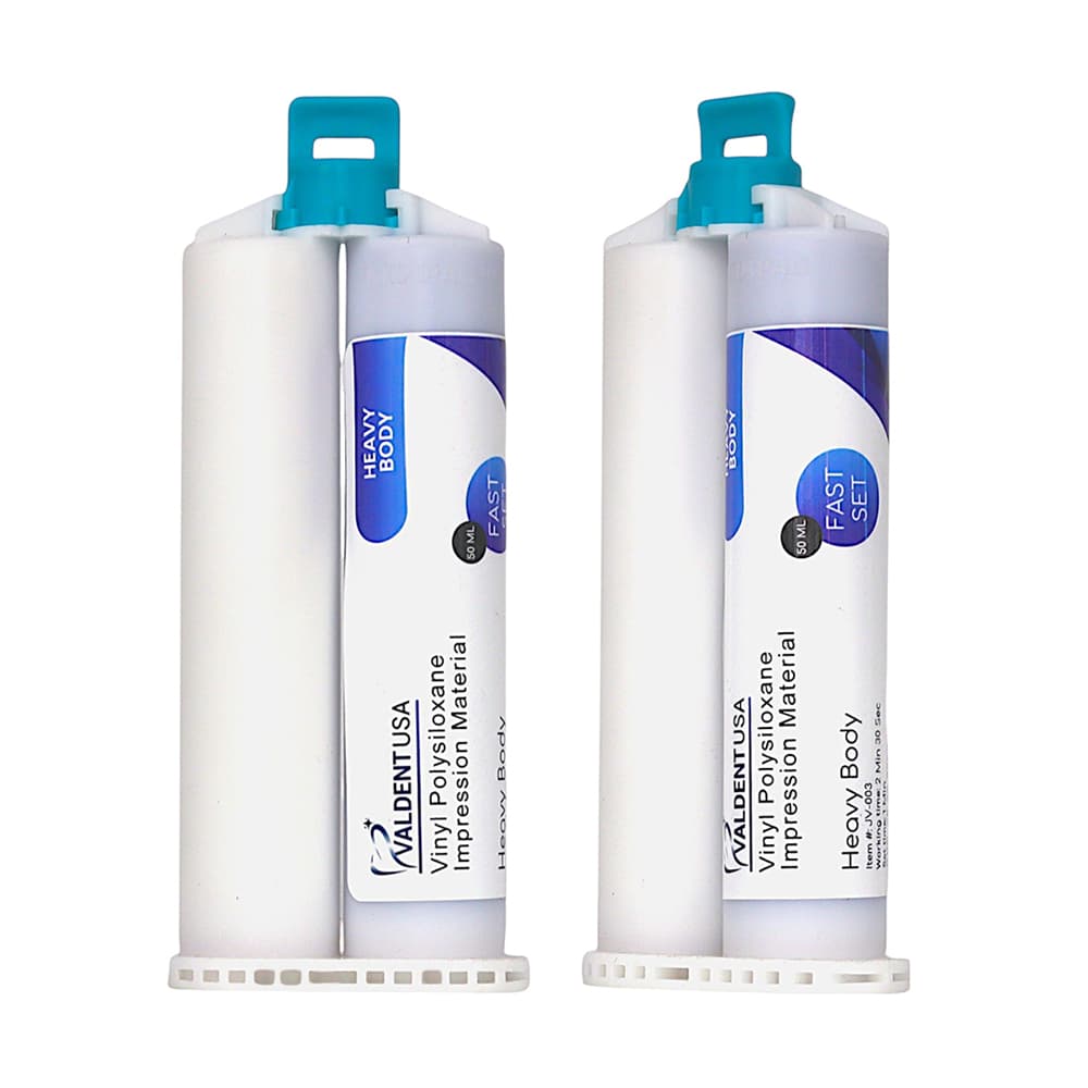 Valdent USA Fast Set VPS Impression Material, Heavy Body, 50mL Cartridges, 2/Pk - Valdent USA Fast Set VPS Impression Material, Heavy Body, 50mL Cartridges, 2/Pk - Image 1