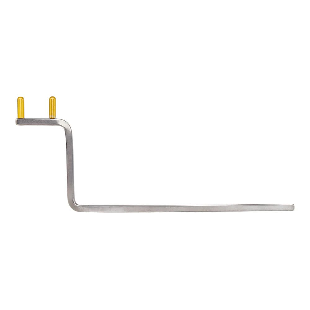 Valdent USA X-Ray Posterior Positioning Arm, Yellow Prongs, Single Arm, Stainless Steel, Autoclavable, Reusable - Valdent USA X-Ray Posterior Positioning Arm, Yellow Prongs, Single Arm - Image 1