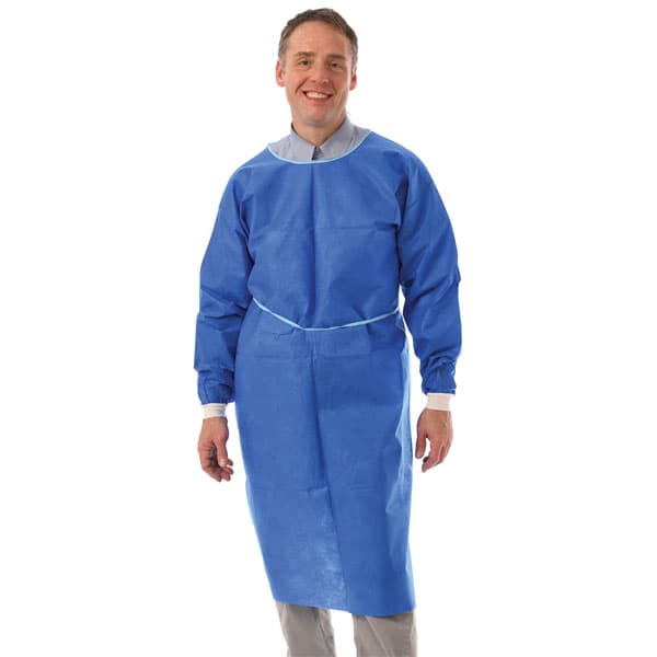 ValuMax AAMI Level 2 Isolation Gown, 10/Pk, Royal Blue, Regular Size - 44" L x 27" W - ValuMax AAMI Level 2 Isolation Gown, 10/Pk, Royal Blue, Regular Size - 44" L x - Image 1