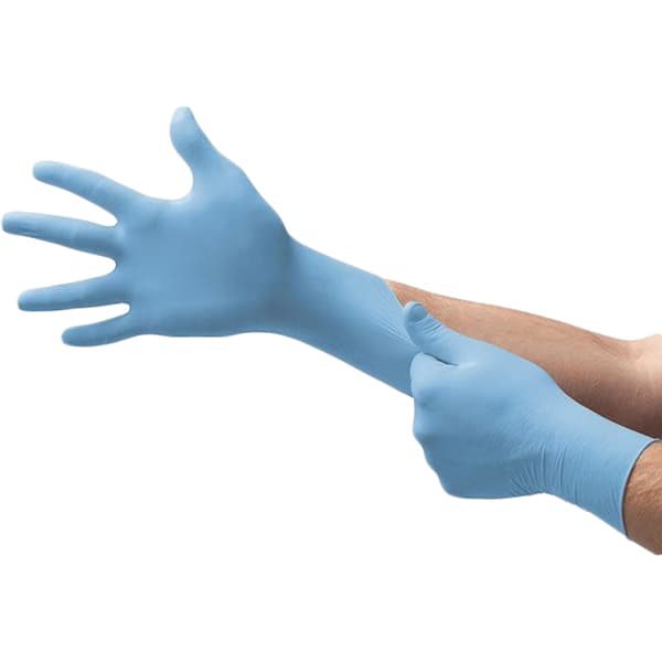 VastMed LEONE Nitrile Exam Gloves, Powder Free, Non-Sterile, Large, Blue, 100/Box - VastMed LEONE Nitrile Exam Gloves, Powder Free, Large, Blue, 100/Box. - Image 1