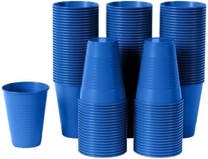 Vastmed 5oz Disposable Plastic Dental Cups, Blue, 1000/Bx - Vastmed 5oz Disposable, Durable, Plastic Dental Cups, Blue, 1000/Bx - Image 1
