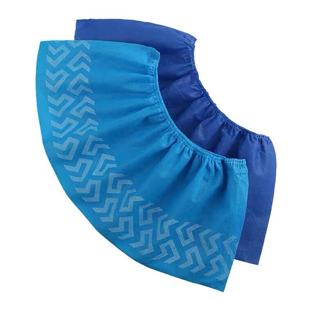 VastMed Disposable Premium Boot & Shoe Non-Skid Covers, Blue, One Size Fits All, 100/Bag - VastMed Disposable Premium Boot & Shoe Non-Skid Covers, Blue, 100/Bag - Image 1