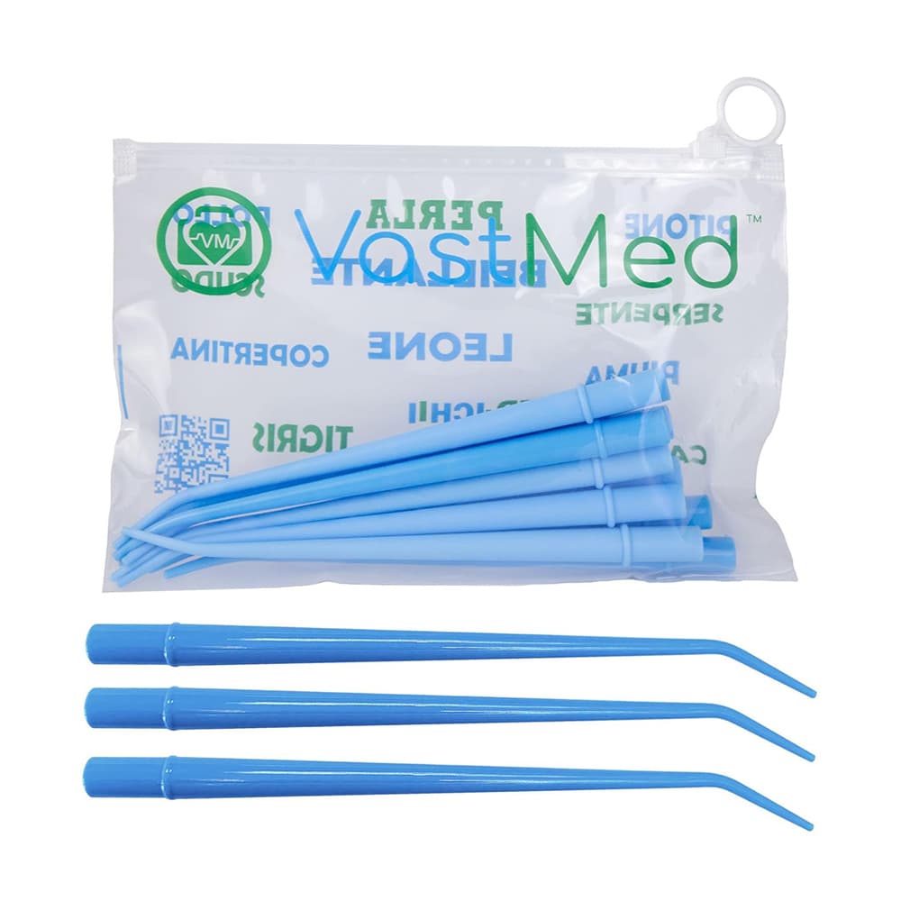 VastMed Disposable Surgical Aspirator Tips, 1/16", Blue, 25/Pk - VastMed Disposable Surgical Aspirator Tips, 1/16", Blue, 25/Pk - Image 1