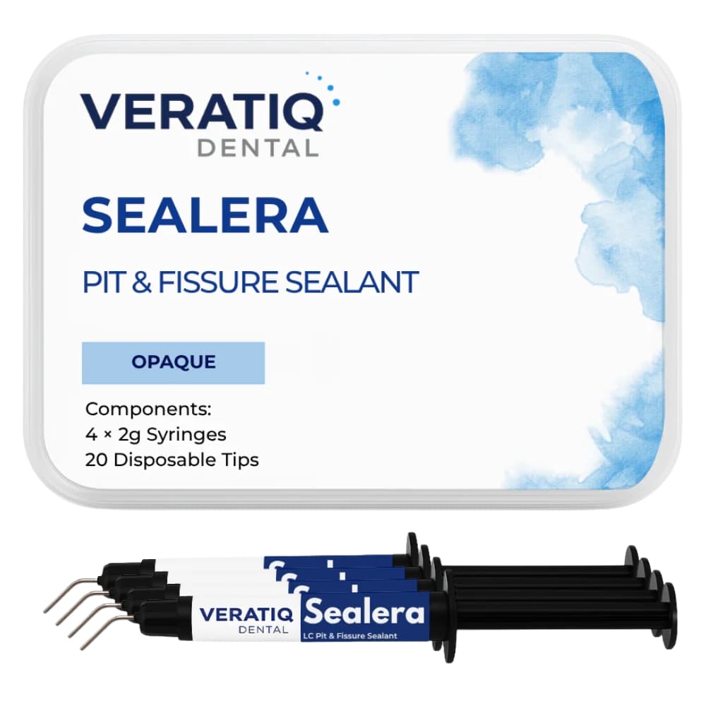 Sealera Light-Cured Pit & Fissure Resin Sealant, Opaque, 4 x 2g Syringes with 20 Tips, 1/Pk - Sealera Light-Cured Pit & Fissure Resin Sealant, Opaque, 4x2g Syringes w/20 Tips, 1/Pk - Image 1