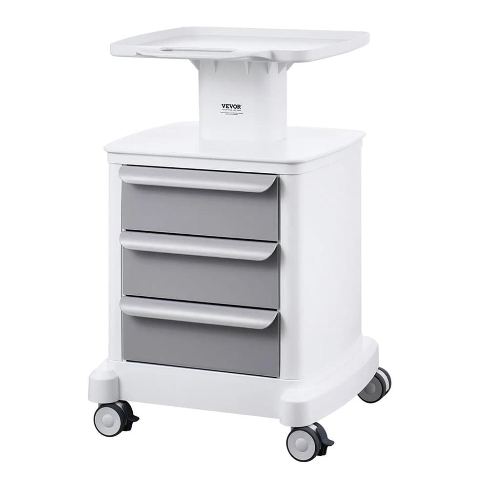 Vevor Mobile Lab Cart, 4-Tier, 3 Drawers, 110lb Capacity, 1/Pk - Vevor Mobile Lab Cart, 4-Tier, 3 Drawers, 110lb Capacity, 1/Pk - Image 1