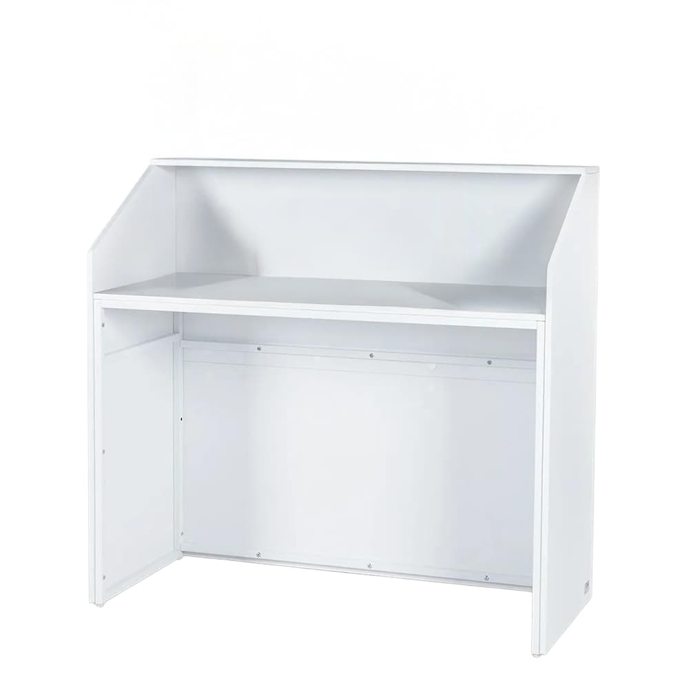 Vevor MDF Reception Desk, Without Drawers, White, 1/Pk - Vevor MDF Reception Desk, Without Drawers, White, 1/Pk - Image 1